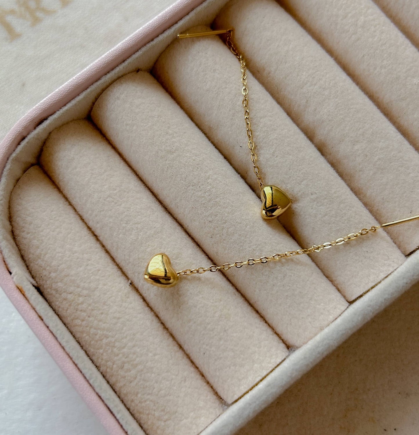 Heart Threader Earrings