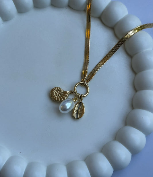 Pearled Swirl Necklace