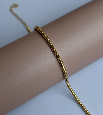 Golden Beads Anklet