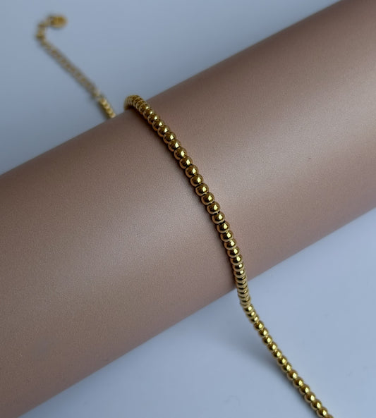 Golden Beads Anklet