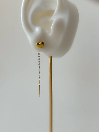Heart Threader Earrings