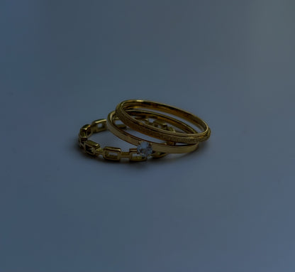 Golden Dust Ring ( Set of 3 )