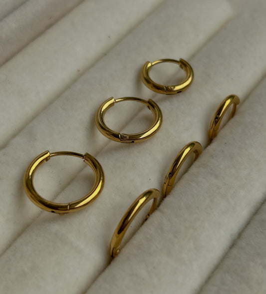 Golden Hoops Set (Pair)