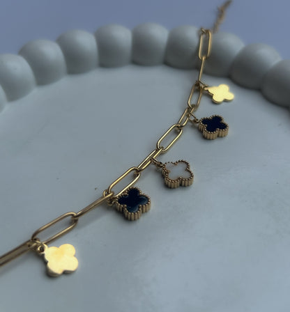 Midnight Clover Bracelet