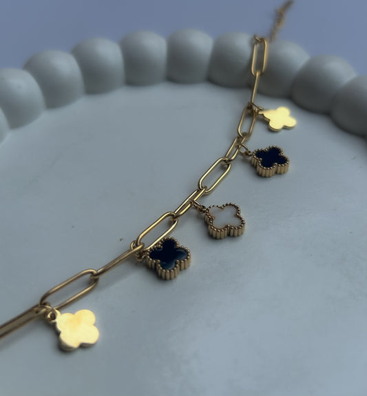 Midnight Clover Bracelet