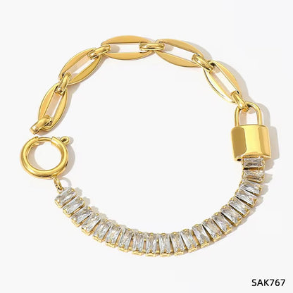Diamond Lock Bracelet