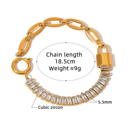 Diamond Lock Bracelet