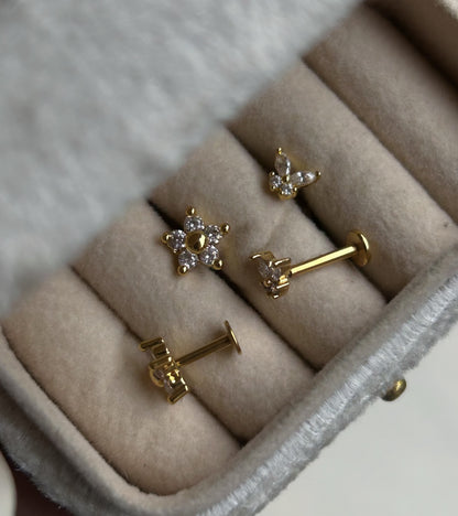 Flutter-bloom Studs ( Flat-back)