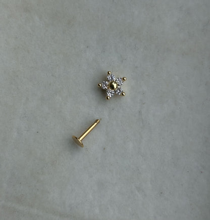 Flutter-bloom Studs ( Flat-back)