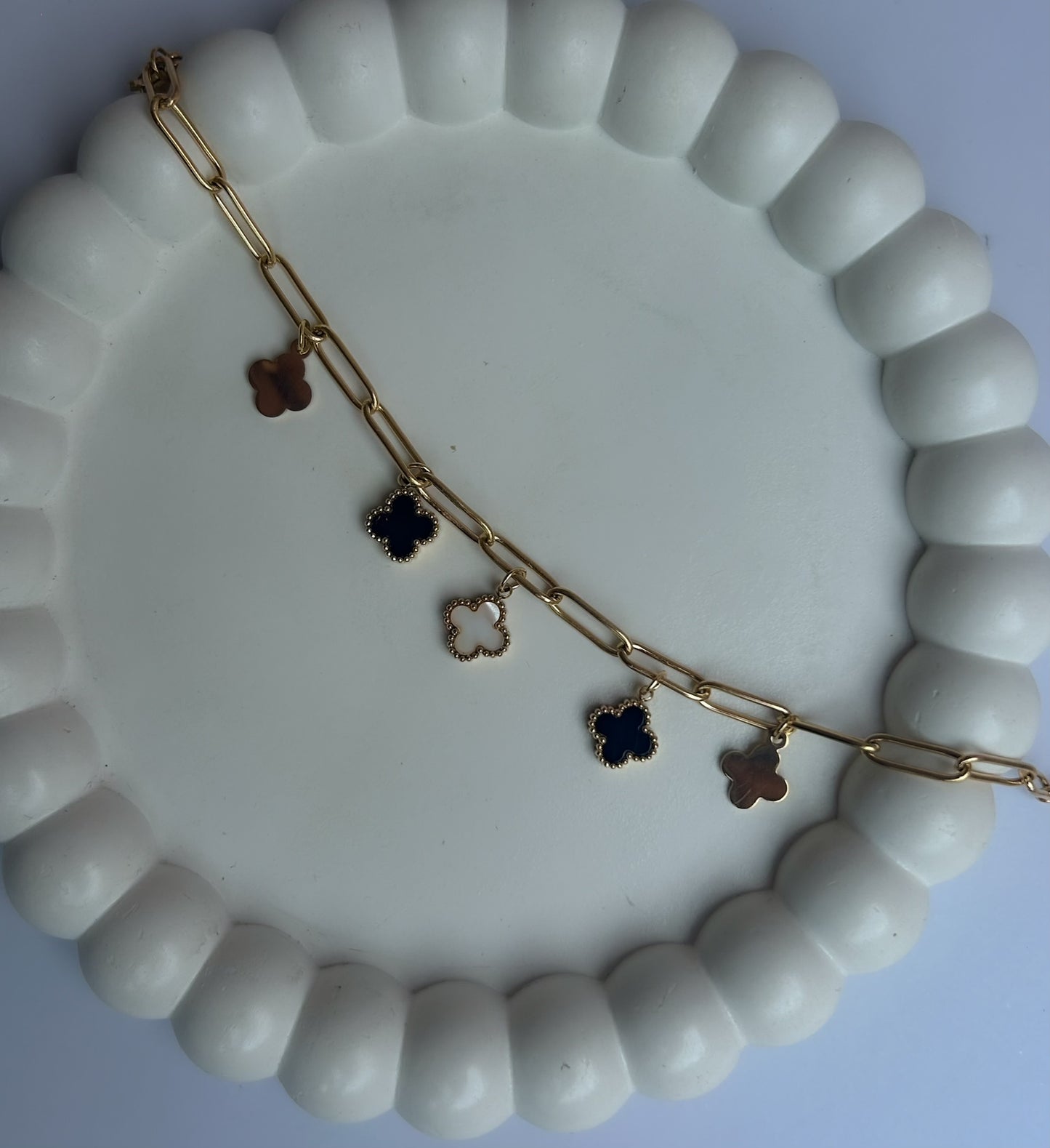 Midnight Clover Bracelet