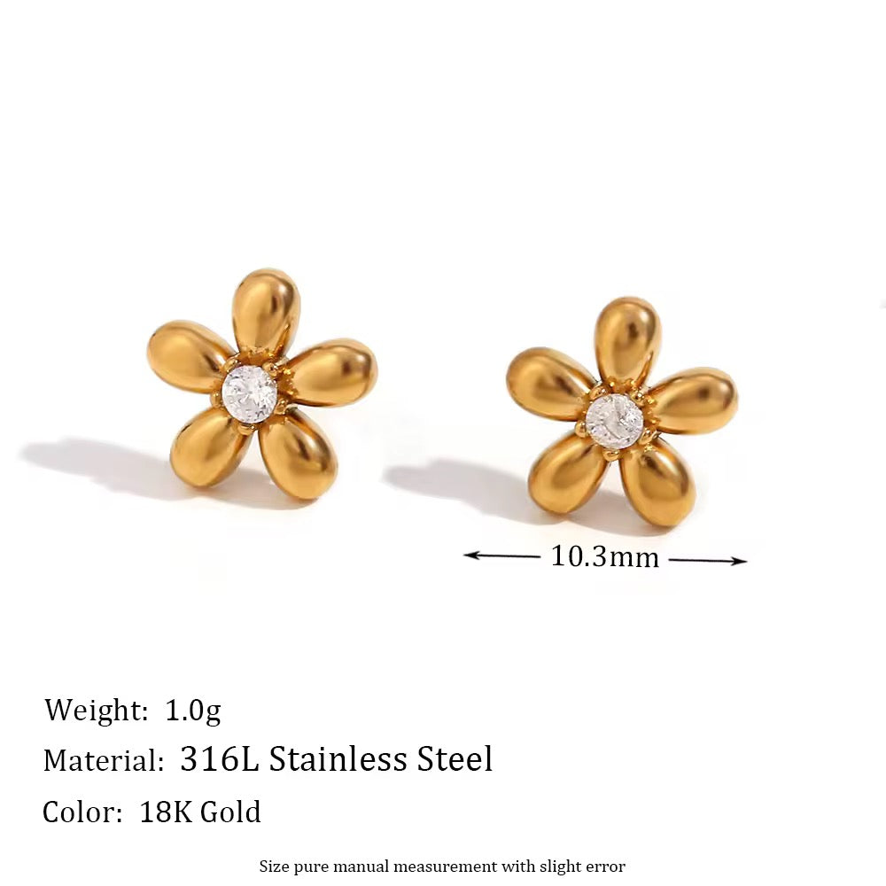 Golden Flora Studs