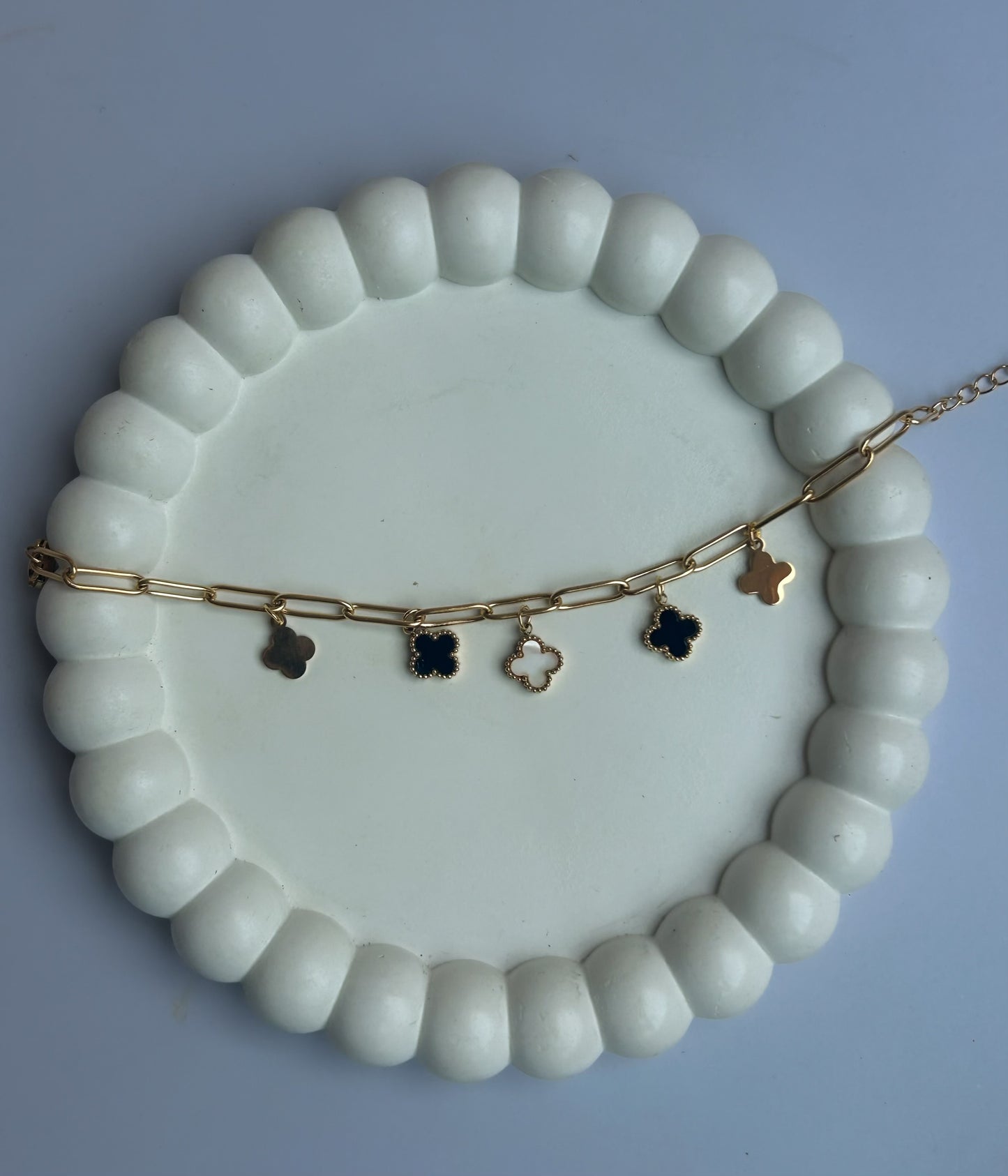 Midnight Clover Bracelet