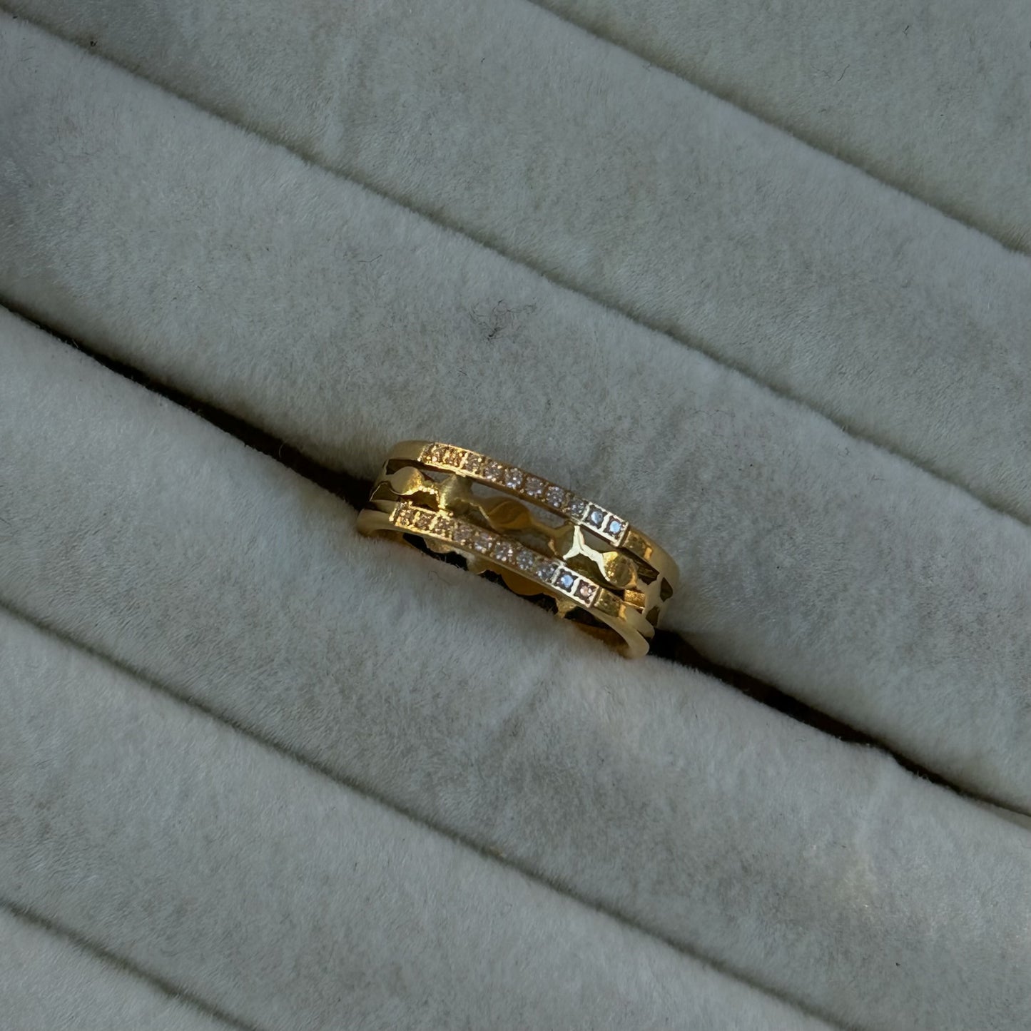 Golden Mosaic Ring