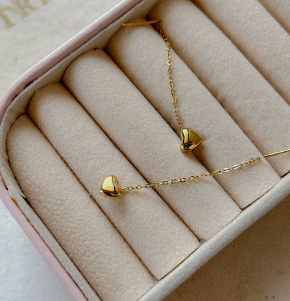 Heart Threader Earrings