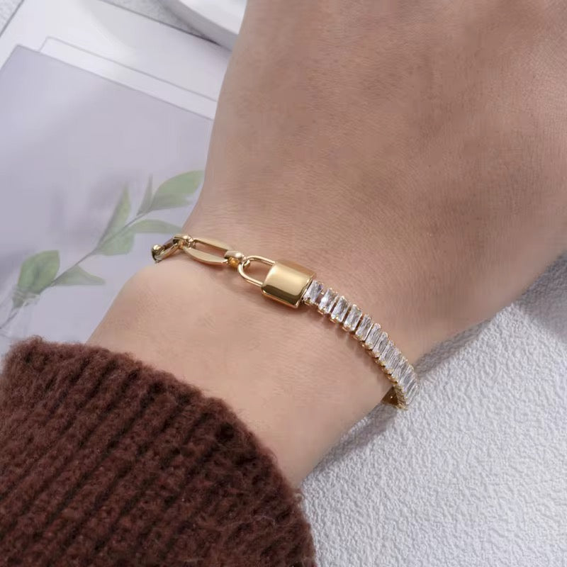 Diamond Lock Bracelet