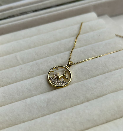 Aqua Arc Necklace