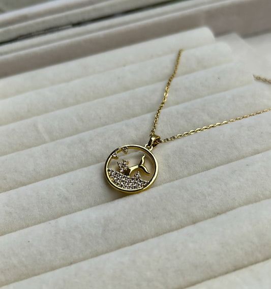 Aqua Arc Necklace
