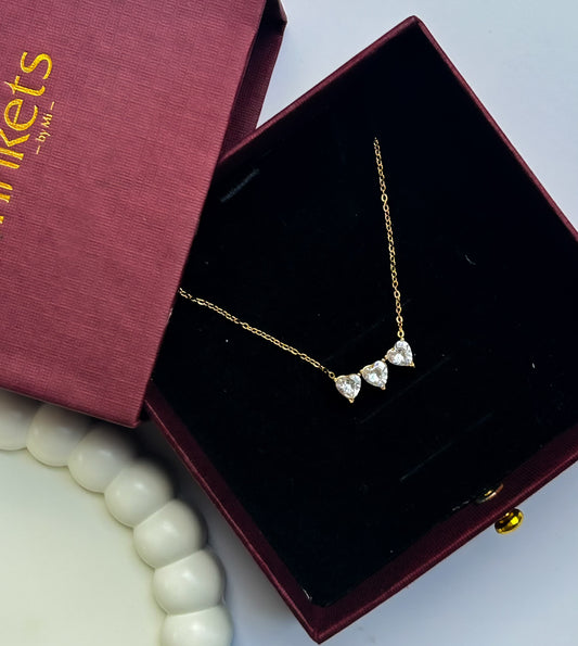 Trio Heart Necklace