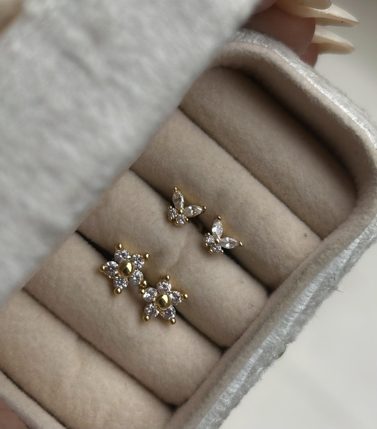Flutter-bloom Studs ( Flat-back)