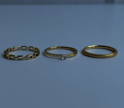 Golden Dust Ring ( Set of 3 )