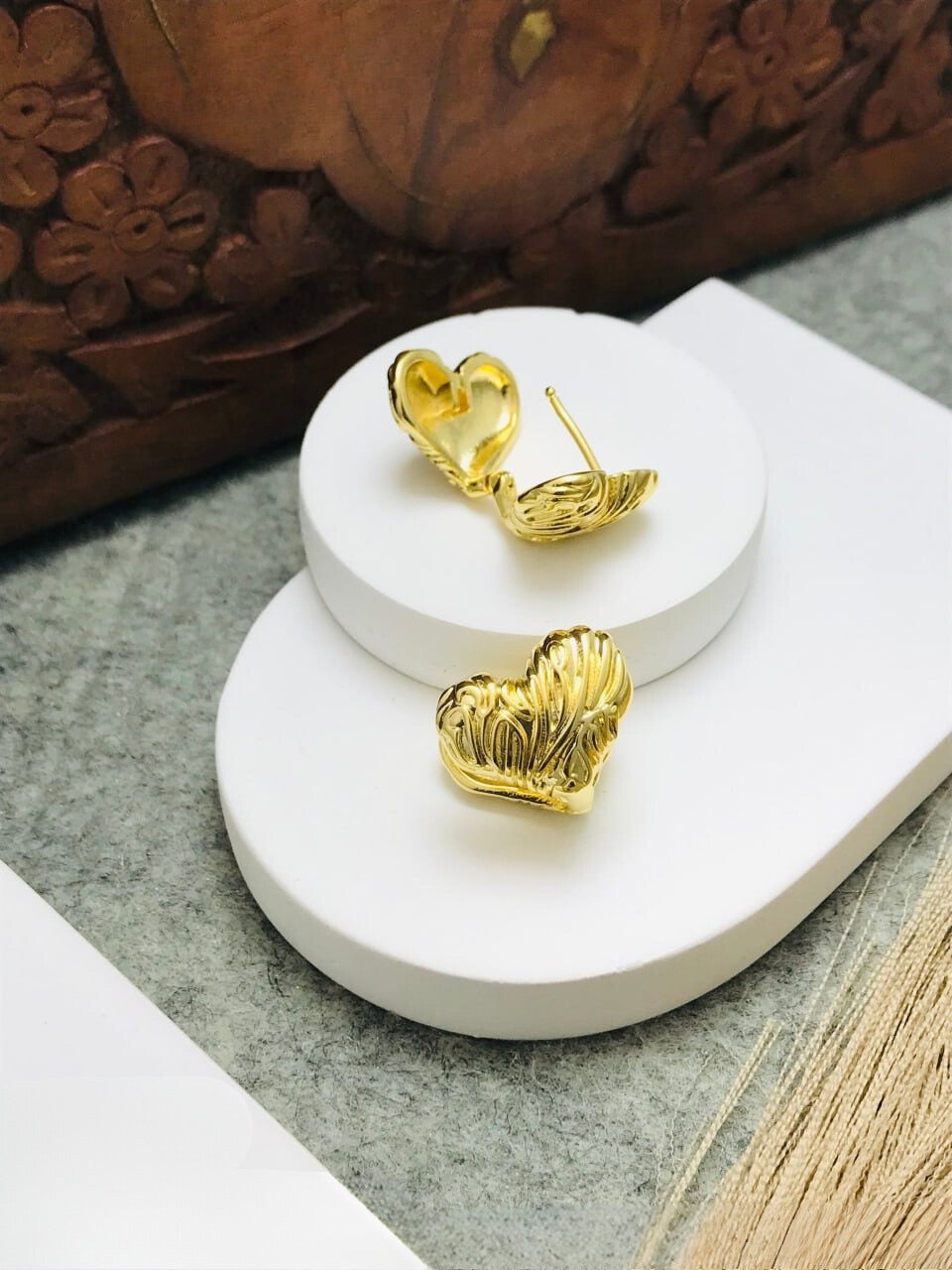 Bi Heart Earrings