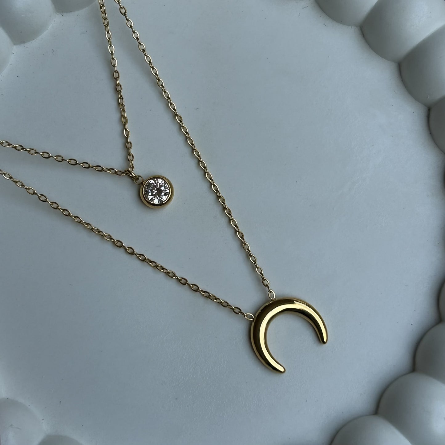 Ivory Moon Layered Necklace