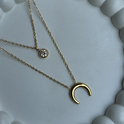Ivory Moon Layered Necklace